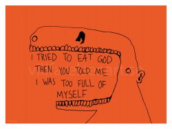 Eat God, print 30x40 cm