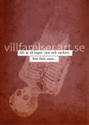 sen föds man prints print tavla poster posters depressiva döden Victor ville Johannesson