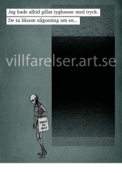 tygkasse prints print tavla poster posters depressiva döden Victor ville Johannesson