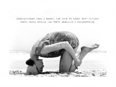 Yoga&Sobril villfarelser villfarelserart humor print poster