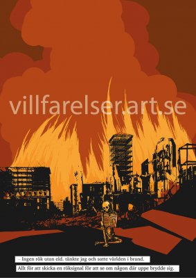 världen brinn prints print tavla poster posters depressiva döden Victor ville Johannesson